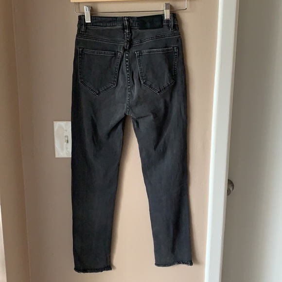 ALL SAINTS Faded Black Slim Jeans with Frayed Hem - Picture 9 of 9